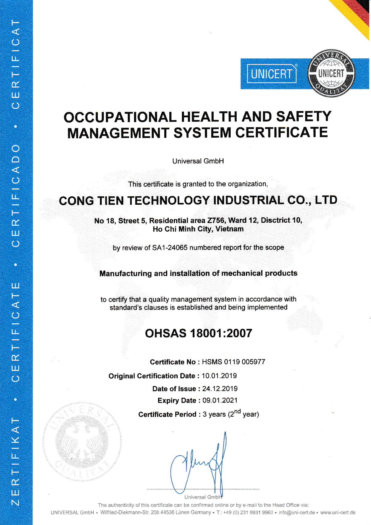 ohsas 18001 2nd 2